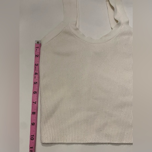Abercrombie & Fitch White Ribbed Sweater Tank Top XS - Picture 6 of 7